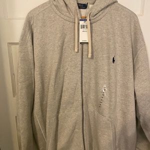 Polo by Ralph Lauren Zip Hoodie - Gray - 3XB